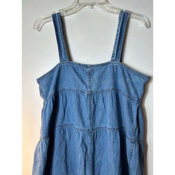 LEVI’S Women’s Denim Button Front Tiered Dress / Size: Large - Picture 4 of 9